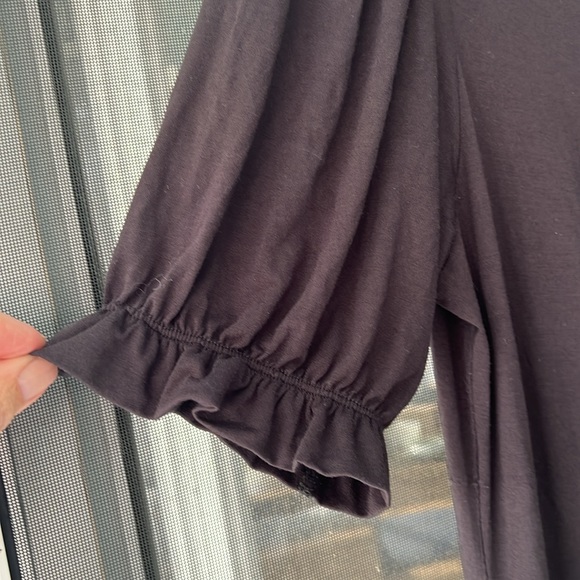 Boden V-Neck Jersey Dress Women's 10 R Black Knee Length Semi Fit Pockets - Picture 4 of 7